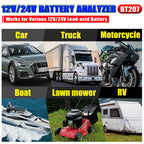 Digital Car Battery Tester 12V 24V with LCD Screen Automotive Battery Diagnostic Tool
