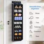 Heavy Duty Over Door Shoe Organizer 10 Tier Hanging Storage Rack with Large Pockets for Closet