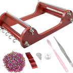 Wooden Bead Loom Kit with Seed Beads, Thread, Needles and Jewelry Making Accessories