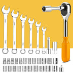 Heavy Duty 228-Piece Hand Tool Set with Socket Wrenches and Plastic Storage Toolbox
