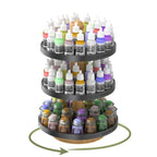 Rotatable Paint Bottle Organizer with Spinning Rack and Desktop Storage Holder