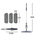 Magic Spray Mop with Reusable Microfiber Pad 360° Rotating Head for Wooden Floors Kitchen Window Cleaning Tool