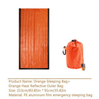 Portable Waterproof Emergency Survival Blanket with Storage Bag and Whistle for Camping and Hiking