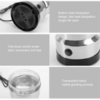 Electric Coffee Grinder 150W 350ml Stainless Steel Blade Grain Spice Mill