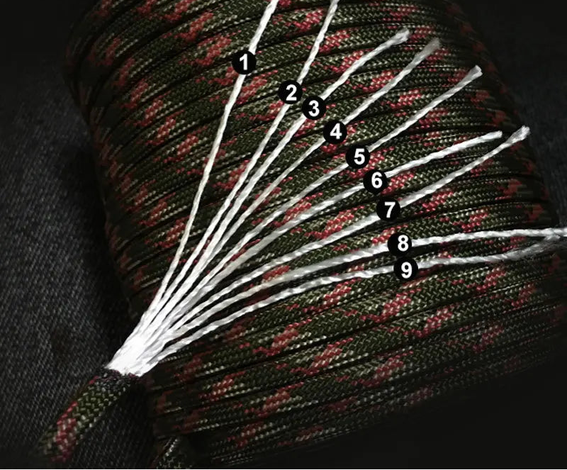 Paracord Rope 50m Heavy Duty 9 Core 4mm Polyester Utility Cord for Camping DIY and Outdoor Use
