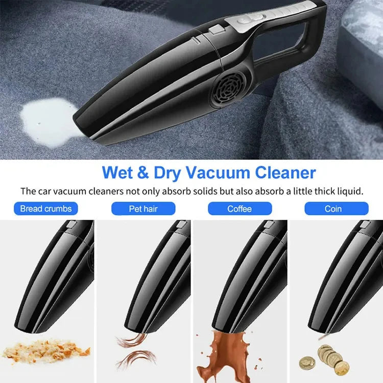 Portable 120W Wireless Car Vacuum Cleaner with High-Power Suction and Blowing Function
