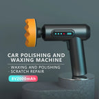 Cordless Car Polisher 80W Rechargeable Buffer Machine with 3 Polishing Pads for Paint Glass Care