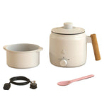Portable Electric Hot Pot Cooker 1.2L with Steamer Dual Power 180W 350W for Noodles Soup Rice