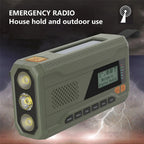 Portable DAB+Digital Radio Rechargeable FM Radio with Flashlight BT Speaker Solar Radio Emergency Weather Radio for Camping Storm