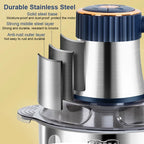 Electric Meat Grinder 5L Stainless Steel Food Processor Vegetable Chopper 500W 5-Speed Multi-Function