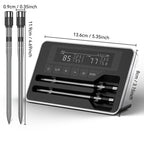 Smart Wireless Meat Thermometer with Bluetooth and LCD Display for BBQ Grill Oven Cooking