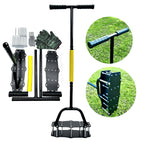 Stainless Steel Spring Tiller Manual Garden Cultivator for Soil Loosening, Weed Removal and Aeration