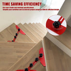 Adjustable Stair Tread Template Tool Aluminium Alloy Measuring Ruler Set with Extension Sliders