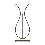 Vase Shape Tall Planter Display Rack Metal Garden Plant Stand with 5 Tiers and Hangers