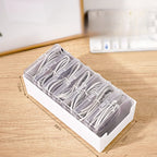 Desktop Cable Organizer Storage Box with 7 Compartment Cases for Data Cables Chargers and Small Accessories