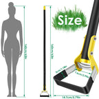 Stainless Steel Stirrup Garden Hoe with Long Handle Push Pull Weeding Tool for Garden Lawn Yard