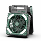 Rechargeable Solar Camping Fan with LED Lantern 7800mAh Battery 4 Speed Portable Table Fan