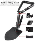 Portable Folding Camping Shovel with Carry Bag Multifunction Outdoor Spade Tool
