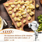 Manual Cavatelli Pasta Maker Aluminum Alloy Gnocchi and Pasta Machine with Table Clamp Hand Crank