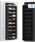 Heavy Duty Over Door Shoe Organizer 10 Tier Hanging Storage Rack with Large Pockets for Closet