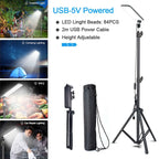 Portable Telescopic LED Tripod Light Rechargeable Outdoor Camping Work Lamp with Storage Bag