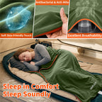 Fleece Camping Liner with Full Zipper Convertible Blanket Drawstring and Carry Bag