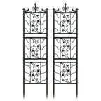 Metal Garden Trellis Plant Climbing Support Fence Panels for Vegetables Flowers and Vines (2 Pack)