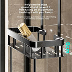 Portable 2 Tier Bathroom Wall Storage Rack Waterproof Toiletry Organizer Shelf