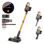 Cordless Vacuum Cleaner 550W 45kPa Rechargeable Stick and Handheld Vacuum with LED Floor Brush