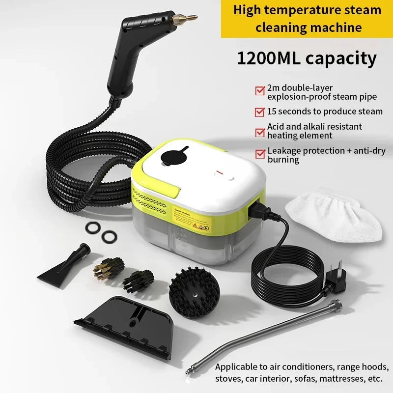Handheld Steam Cleaner 1200W 1200cm3 3 Bar Fast Heat Portable Multi Surface Cleaning Tool