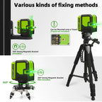 Self Leveling Green Laser Level Kit with Tripod Rechargeable Battery Cross Line Measurement Tool