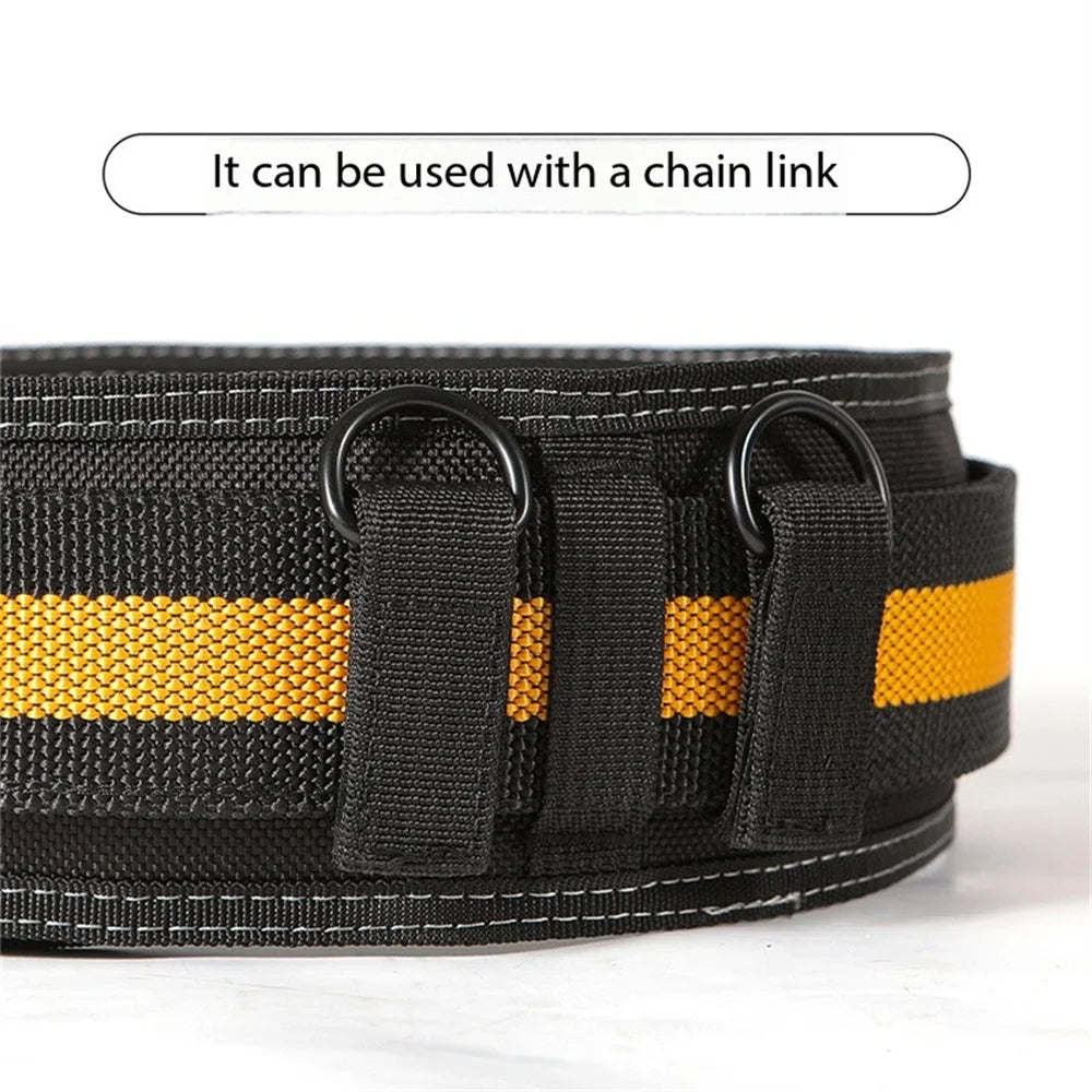 Heavy Duty 2-in-1 Tool Belt Set with Adjustable Suspenders Oxford Cloth Work Support System