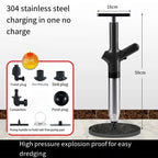 Manual Air Pressure Drain Cleaner Portable Toilet and Sink Unclogger Pump Tool