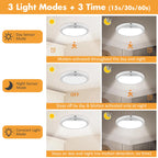 Portable Rechargeable LED Ceiling Light with Motion Sensor and Remote 5000mAh Battery for Hallway Closet