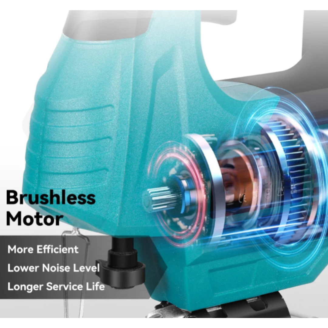 Cordless Brushless Jig Saw 900W Variable Speed Wood Cutting Tool with Laser Guide and LED Light