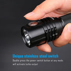 LED Flashlight Rechargeable 13000 Lumens Waterproof Torch with 21700 Battery and Type C Charging