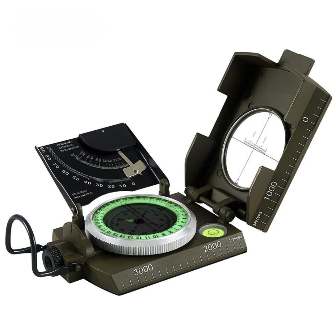Waterproof Metal Compass with Noctilucent Display Portable Outdoor Navigation Tool for Hiking