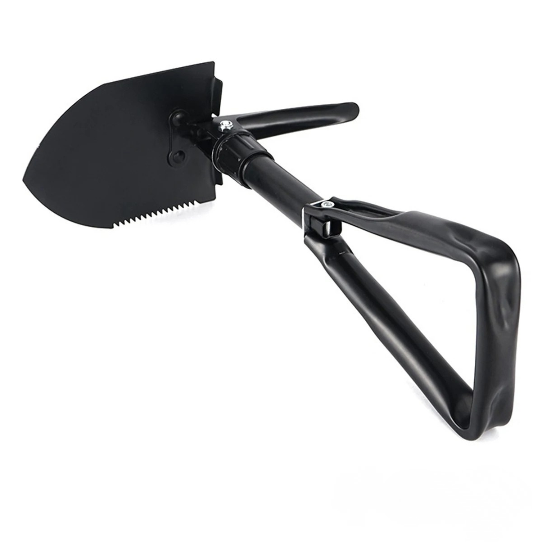 Portable Folding Camping Shovel with Carry Bag Multifunction Outdoor Spade Tool