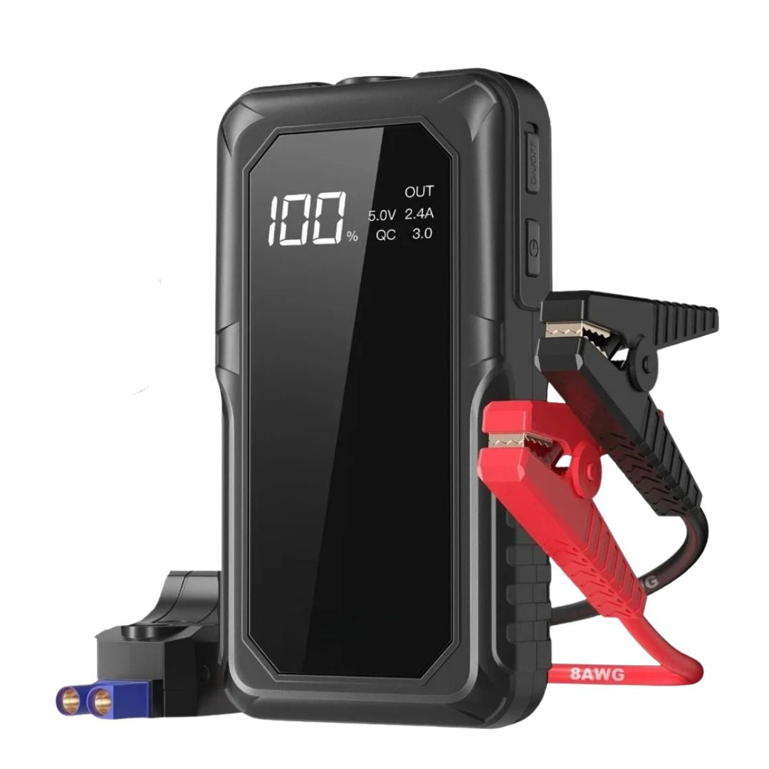 Portable 2000A Jump Starter 12V with Wireless Charging Rechargeable Battery Booster