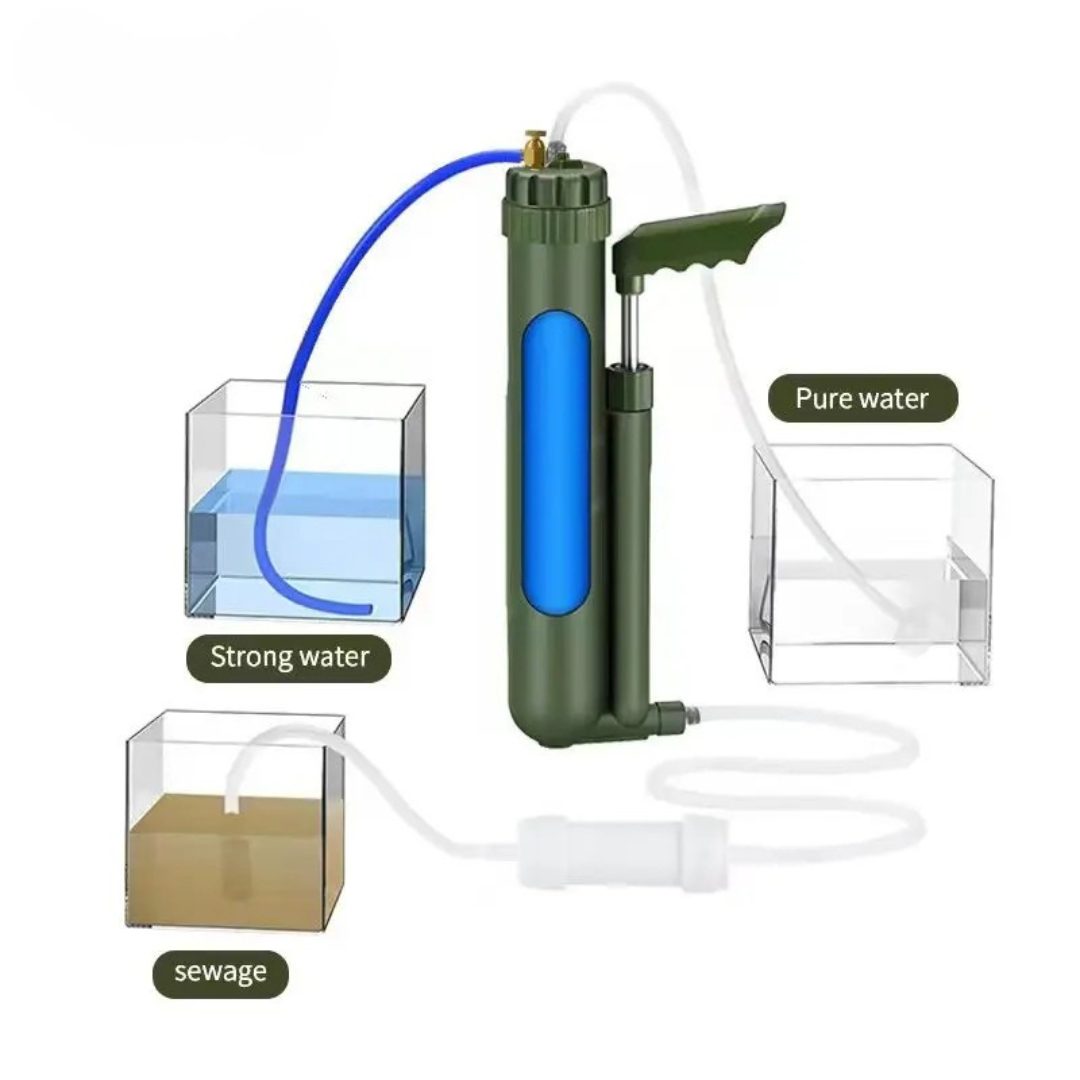 High Precision Water Filter Pump 0.0001 Micron with Carry Bag Portable Outdoor Filtration Kit