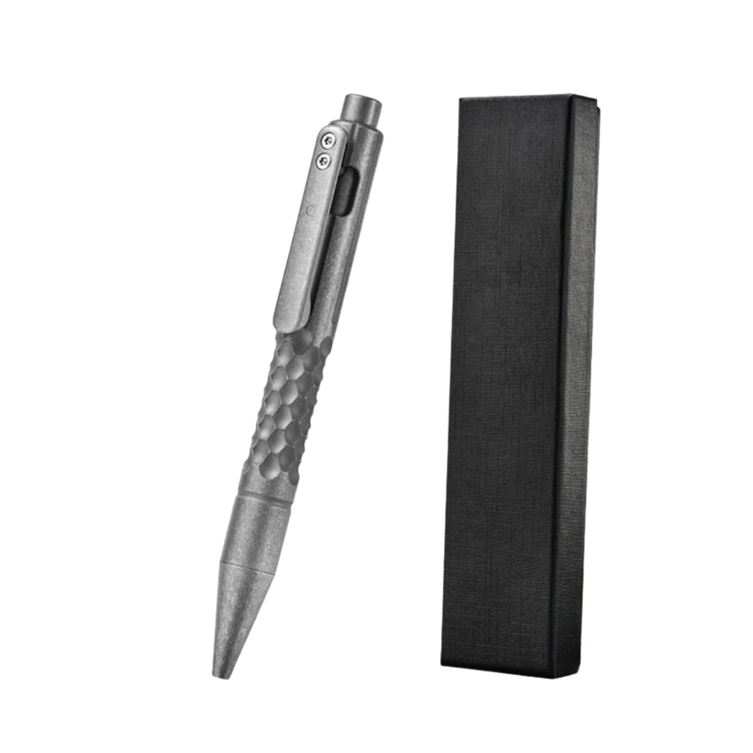 Titanium Alloy Tactical Ballpoint Pen with Glass Breaker Tip Multi Functional Writing Tool