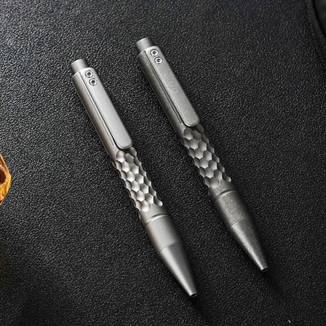Titanium Alloy Tactical Ballpoint Pen with Glass Breaker Tip Multi Functional Writing Tool