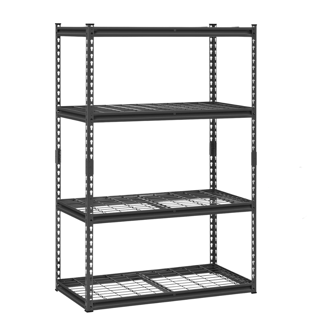 Heavy Duty 4 Tier Storage Shelves Adjustable Metal Garage Rack 2400lbs Capacity