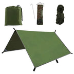Portable 3x3m Waterproof Tarp Shelter with Carry Bag Outdoor Camping Sun Shade Canopy