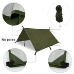 Portable 3x3m Waterproof Tarp Shelter with Carry Bag Outdoor Camping Sun Shade Canopy