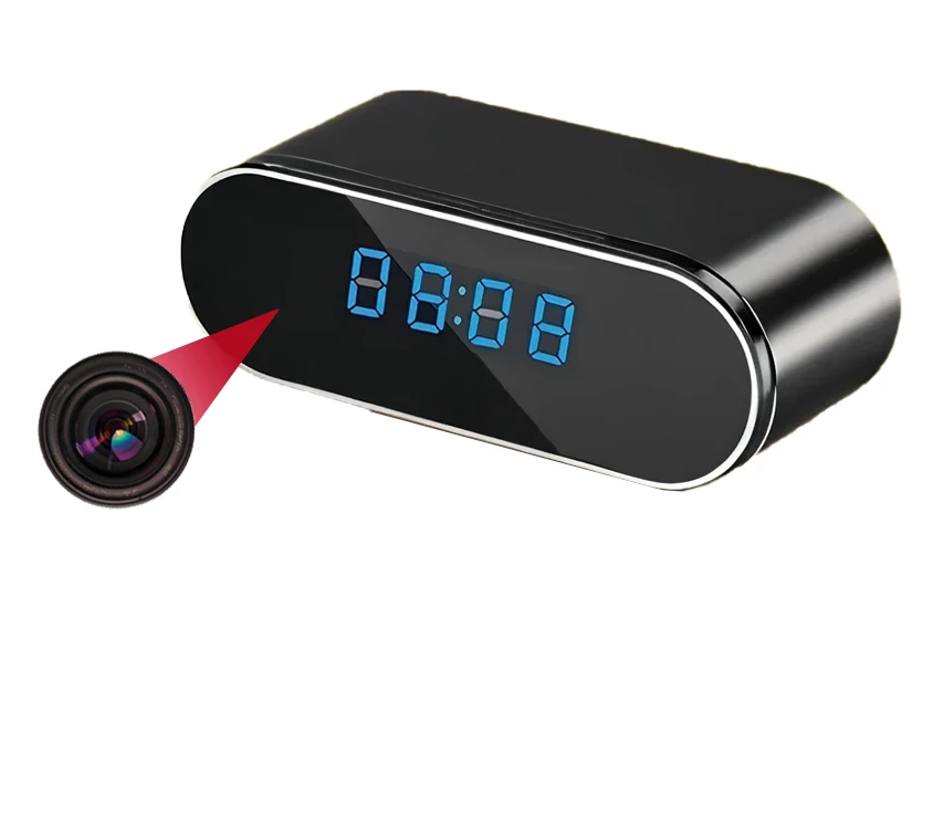 Mini Clock Camera 1080P WiFi 120 Degree Night Vision Motion Detection with 32GB Card