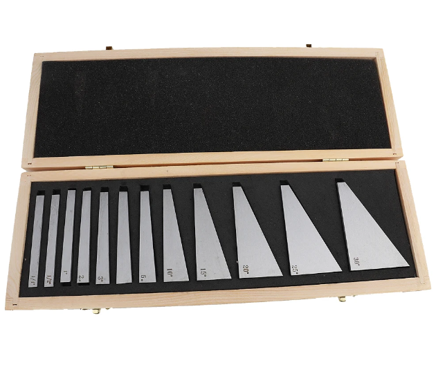 Heavy Duty Precision Angle Block Set 1–30 Degree for Milling and Lathe Setup (10 Piece)