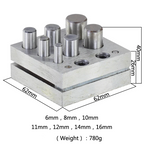 7-Piece Heavy Duty Disc Cutter Punch Set High Carbon Steel Round Jewelry Cutting Tool