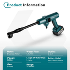 Rechargeable 200 Bar Water Spray Gun with 6-in-1 Nozzle and 5m Hose