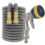 Flexible Expandable Garden Water Hose with Adjustable Spray Nozzle 25ft